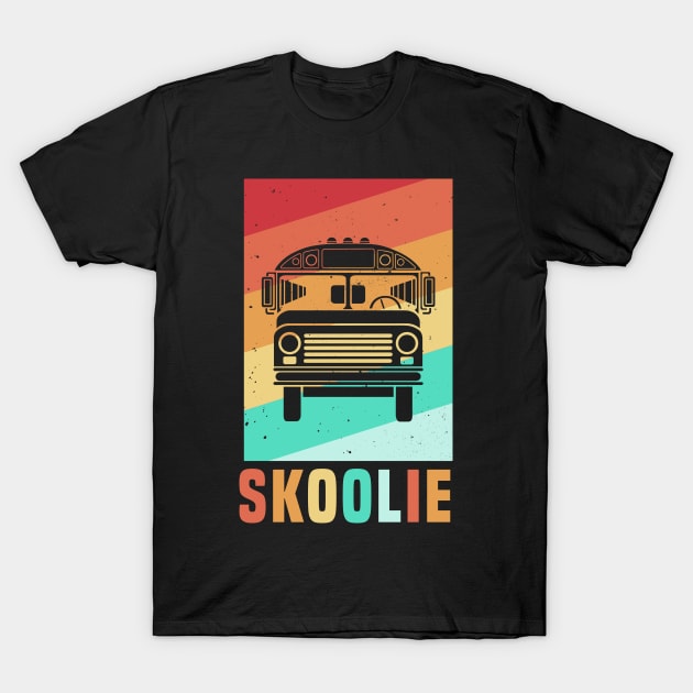 Vintage Camping Bus Design for a  Skoolie Owner T-Shirt by ErdnussbutterToast